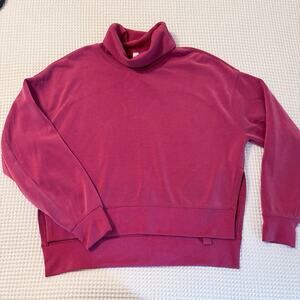 Lululemon Softstreme‎ Turtleneck Pullover SIZE 4 Pomegranate Pink Women’s